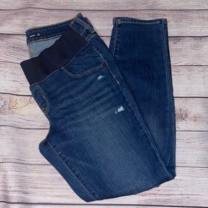 Women’s Old Navy size 10 short Maternity jeans. Dark wash.
